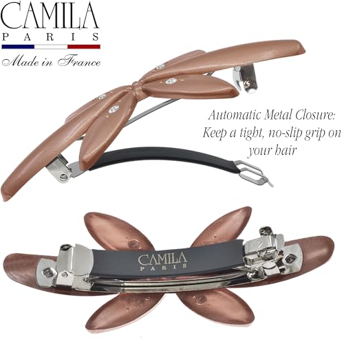 Camila Paris CP3757 Bronze French Hair Barrette Clip for Girls & Women