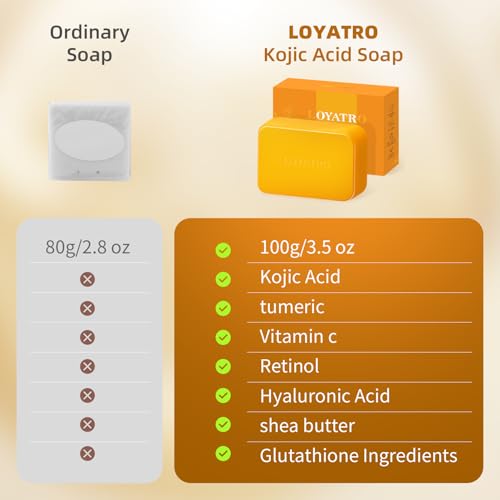 Kojic Acid Turmeric Soap Bar for Dark Spots & Sensitive Skin