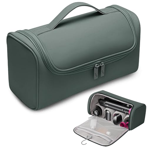 Linpr Green Travel Case for Dyson Airwrap with Hanging Hook