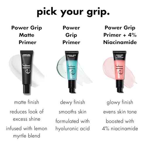 e.l.f. Power Grip Matte Primer - Gel-Based Makeup Primer for Smooth Skin