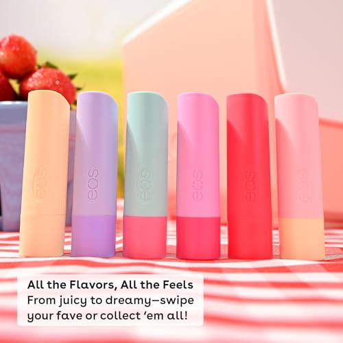 eos 100% Natural Organic Lip Balm 4-Pack - Strawberry, Mint, Pomegranate, Vanilla