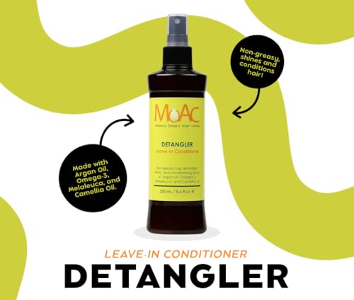 Moac Detangler Spray with Argan and Camellia Oils for Smooth Hair