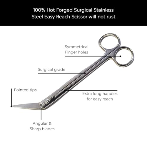 DreamCut Long Handled Toenail Scissors for Seniors - Stainless Steel