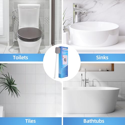 Pumice Stone Toilet Cleaner with Long Handle - 10 Replacement Stones