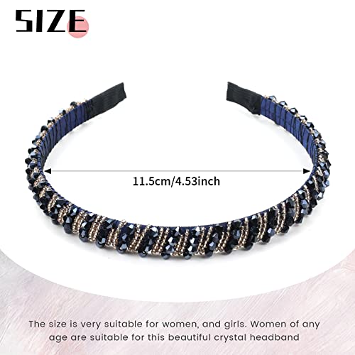 Lawie 8 Pack Baroque Rhinestone Headbands for Women & Girls