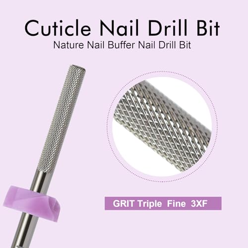 3/32" Tungsten Carbide Nail Drill Bit, Long Buffer Cuticle Cleaner Bit