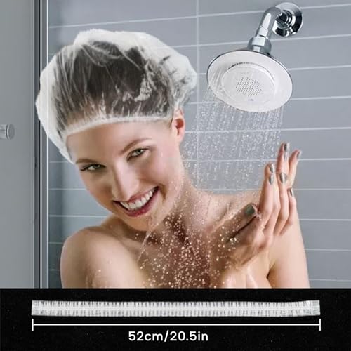 Thick Large Disposable Shower Caps for Women, 50 Pack - Waterproof & Stretch-Fit