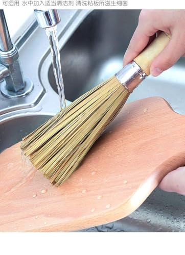 Natural Bamboo Wok Brushes - 2 Pack Kitchen Cleaning Tools