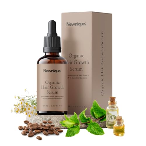 Newnique Organic Hair Growth Oil with Rosemary & Biotin – Vegan Hair Care for Thicker, Fuller Hair