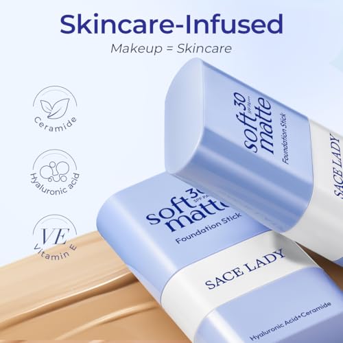 SACE LADY Foundation Stick with Built-in Brush, SPF 30, 04# - Natural