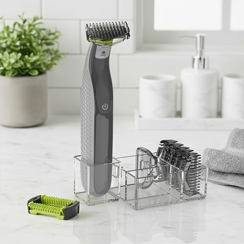 Guards Kit Plus for Philips Norelco OneBlade, 1-6mm Guide Combs, Replacement Body Comb, Protective Cap and Organizer Stand