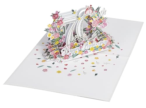 70th Anniversary 3D Pop-Up Card – Enduring Love Keepsake