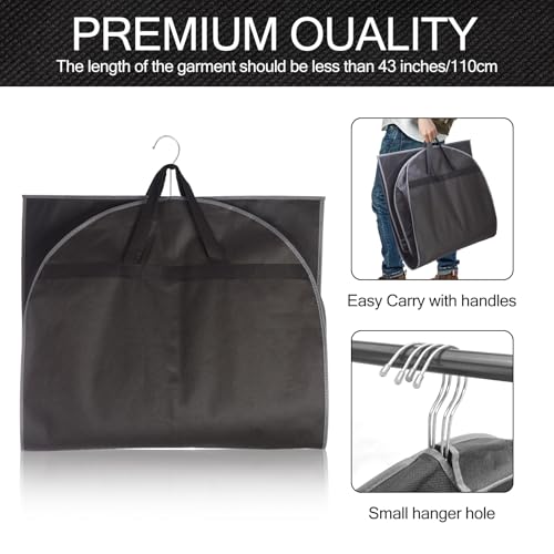 43" Travel Garment Bag - Waterproof Suit & Dress Storage