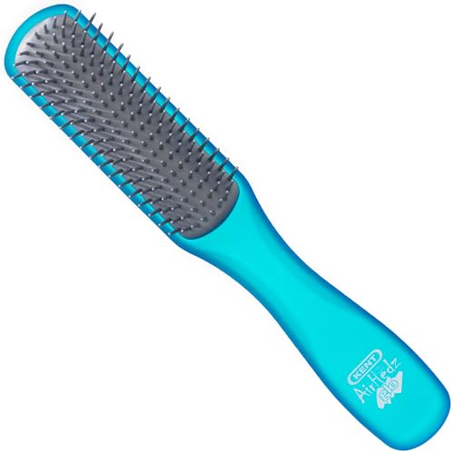 Kent Airhedz Glo Blue Detangling Hair Brush - 9 Row Ionic Nylon Bristles