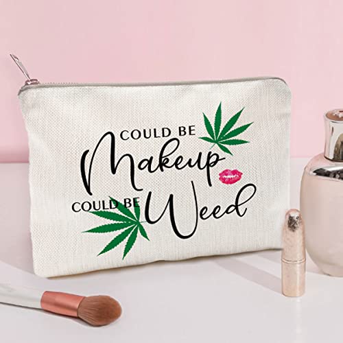 LICOBG Makeup & Cosmetic Bag - Linen Organizer for Women & Teens