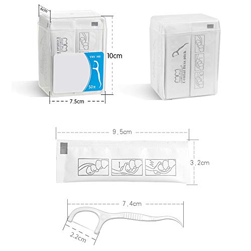 Sedrick Micro Dental Floss Picks - 50 Count, Individually Wrapped