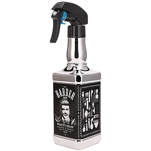 ZIBARBER 500ml Hair Spray Bottle - Adjustable Mist & Stream