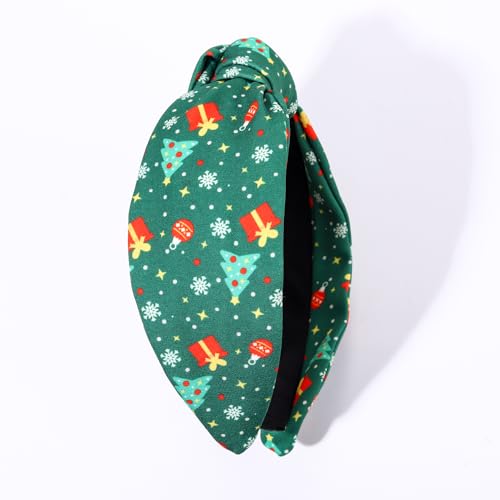 YAHPERN Christmas Headband for Women – Reindeer, Snowflake, Tree & Candy Cane Knit Festive Hair Accessory