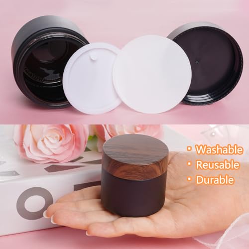 Miayon 6Pcs 2.12oz Glass Cosmetic Jars with Lids - Travel Refillable Pots