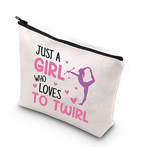 Baton Twirling Makeup Bag - Just A Girl Who Loves To Twirl