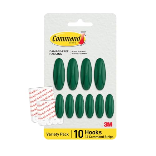 Command Watermelon Designer Hook Pack - 10 Hooks & 16 Strips