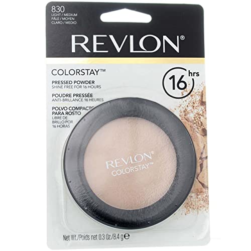 Revlon ColorStay Pressed Powder with SoftFlex Light Medium 830 – Oil-Free, Non-Irritating, Pack of 2