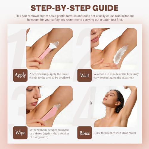 KENINA Painless Bikini Hair Removal Cream 3.38oz for Sensitive Skin with Spatula