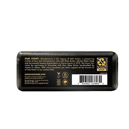 SheaMoisture African Black Soap Bar for Troubled Skin, 8 oz (2 Pack)