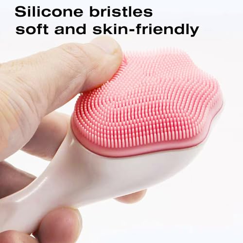 Silicone Facial Cleansing Brush Set - 4 Pack Exfoliator for Blackheads & Acne