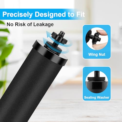 Berkey Water Filter Replacement Kit - 4 Wing Nuts, Washers & Plugs