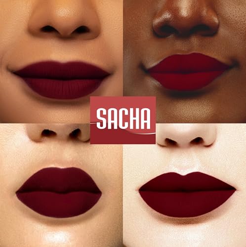 Sacha Cosmetics Hang Over Red Liquid Matte Lipstick 0.2 fl oz - Long-Lasting Velvet Finish