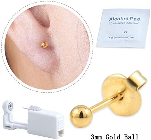 XUKEKOY Ear Piercing Gun Kit - 2 Pack Disposable with Ear Studs