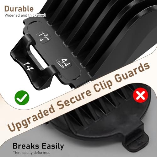 6 Pack Extra Long Hair Clipper Guards for Wahl Clippers - 1.25" to 2.5"