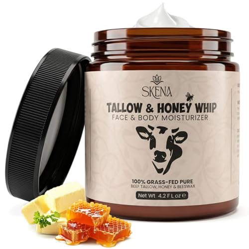 Grass-Fed Beef Tallow Moisturizer with Honey & Beeswax - 4.2 oz