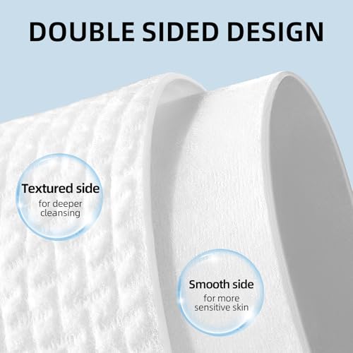 SilkenVive XL Disposable Face Towels - Ultra Soft Makeup Remover Cloths (50 Count)
