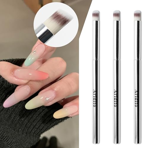 3PCS Nail Art Gradient Brush Set - Soft Bristles for Aura Nails
