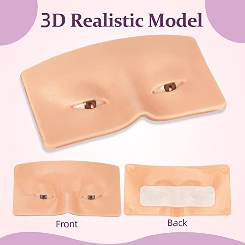 JimKing Open Eyes Makeup Practice Face - Realistic 3D Silicone Skin for Beginners & Professionals