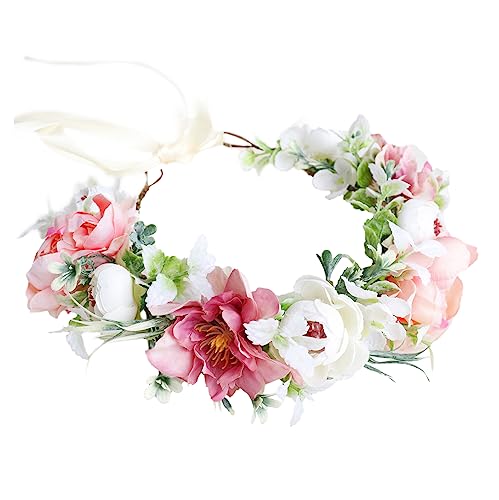 Vivivalue Bridal Flower Crown Garland Headband - Floral Halo (Variation J)
