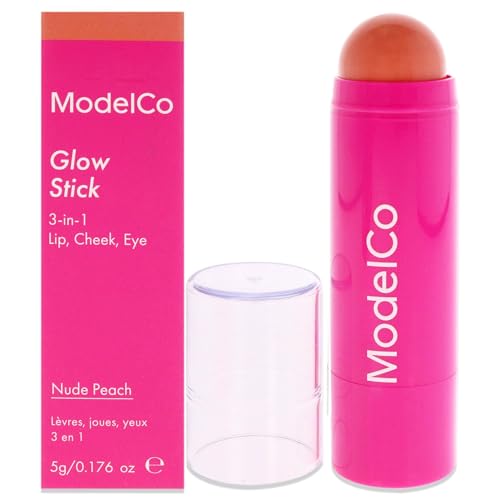 ModelCo Glow Stick 3-In-1 Cream Highlighter - Nude Peach, 0.176 oz