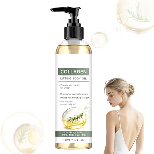 Collagen Body Oil - Fast-Absorbing Moisturizing Oil for Arms, Legs, Neck & Face with Jojoba & Marine Collagen 100ml