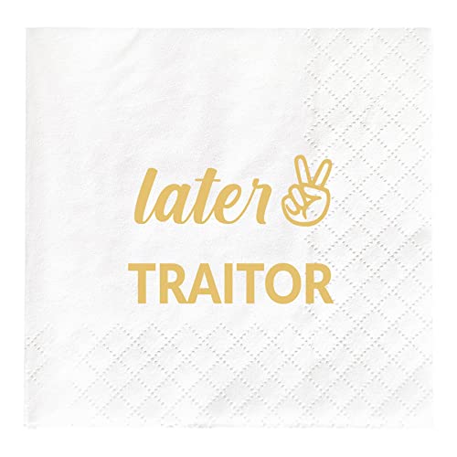 Going Away Party Cocktail Napkins - 50 Pack, 4.5" x 4.5"