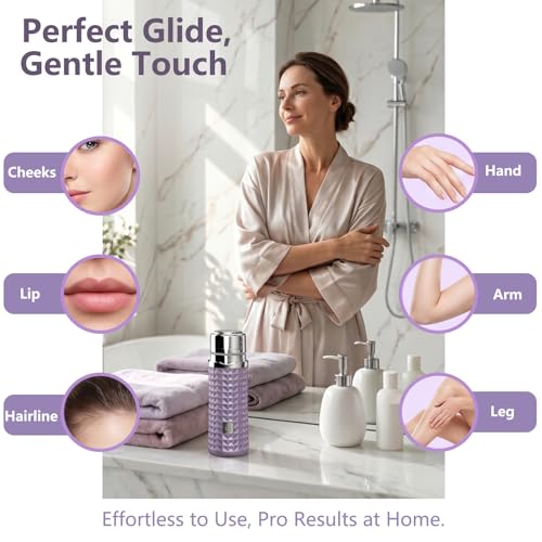 Beclerpur Electric Facial Hair Remover for Women - Painless Blue Shaver