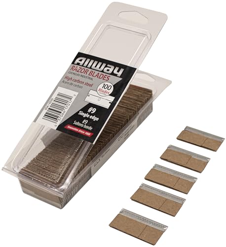 Heavy-Duty Single Edge Razor Blades - 100 Pack for Scrapers