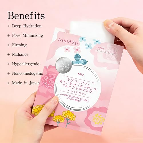 IAMASU Japanese Sheet Face Mask Set - 15-Pack Hydrating & Brightening