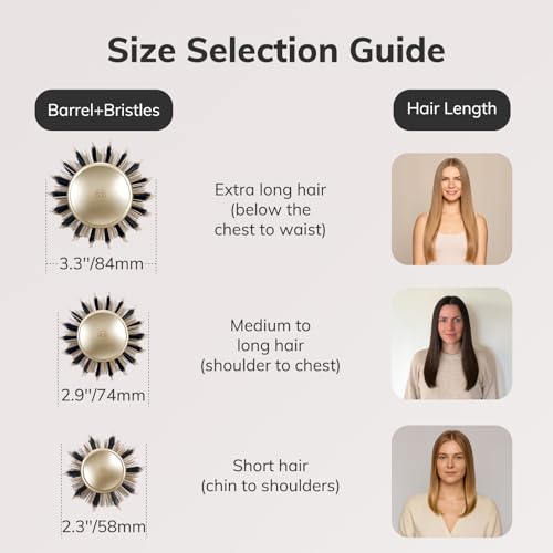 Sndyi 1.7 Inch Round Hair Brush for Blow Drying with Boar Bristles