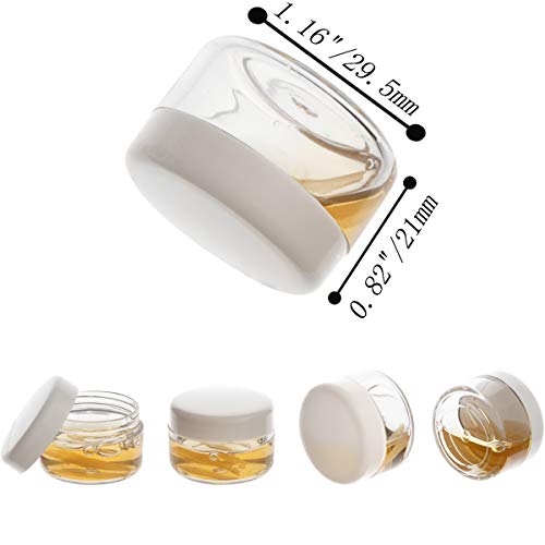 ZEJIA 5 Gram White Sample Containers with Lids - Travel Size Jars