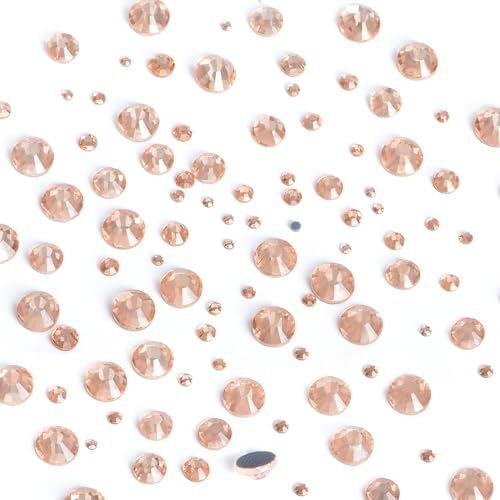 Lt. Peach Hotfix Rhinestones for Crafts - 8000pcs Mixed Sizes SS4-SS30