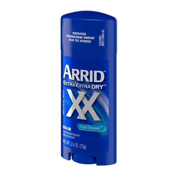 Arrid Extra Extra Dry Antiperspirant Deodorant, Cool Shower, 2.6 oz (Pack of 2)