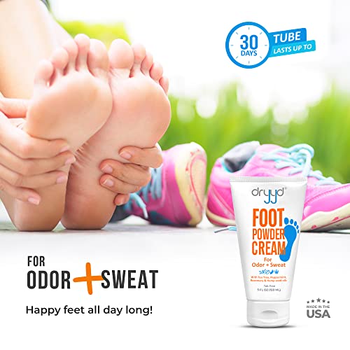 Dryyd Foot Powder Cream – Talc-Free Deodorant with Tea Tree & Peppermint