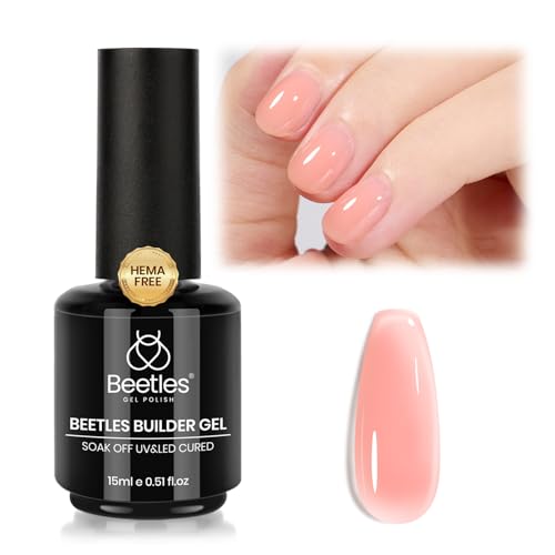 Beetles HEMA-Free Builder Gel for Nails - Nude Pink, 15ml